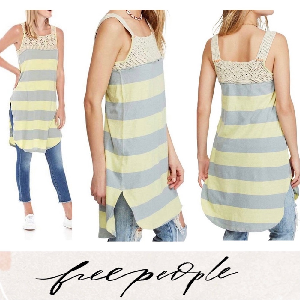 🆕 Free People Luca Linen Blend Crochet Dress